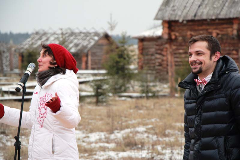 Светлана Головатюк на церемонии закладки камня в строительство Музея путешествий в ЭТНОМИРе