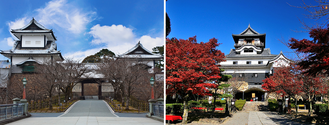 Замок Канадзава и замок Инуяма