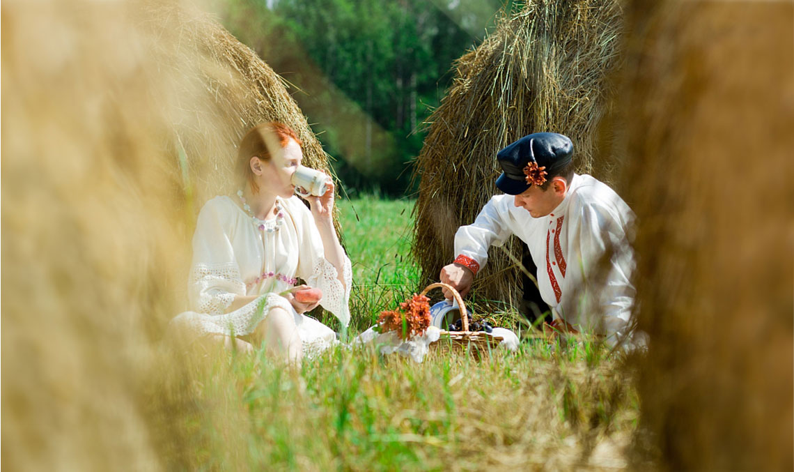 Свадьба Свадьба в русском стиле на сеновале